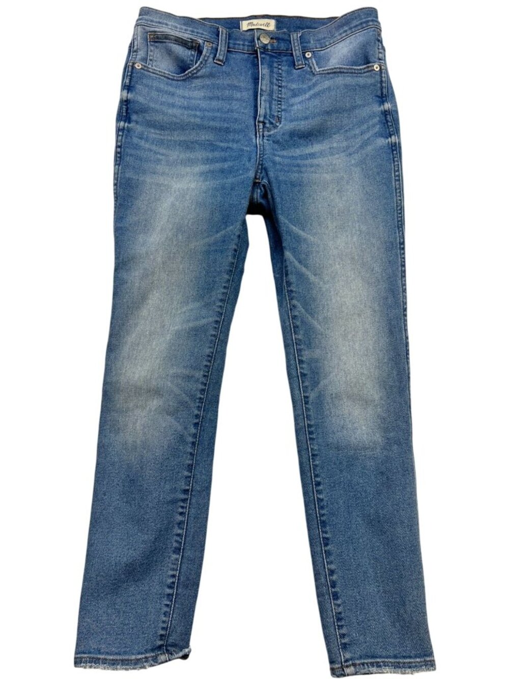 Madewell Women's 10" High-Rise Skinny Crop Jeans Stretch Denim Size 28 Blue